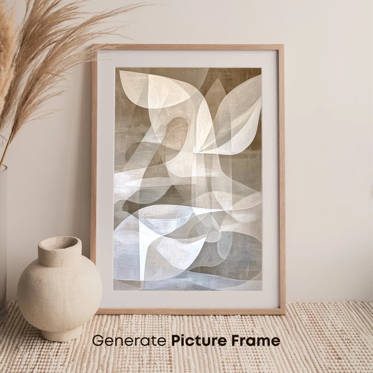 Ethereal Flow: Abstract Curves in Neutral Harmony - Image 7
