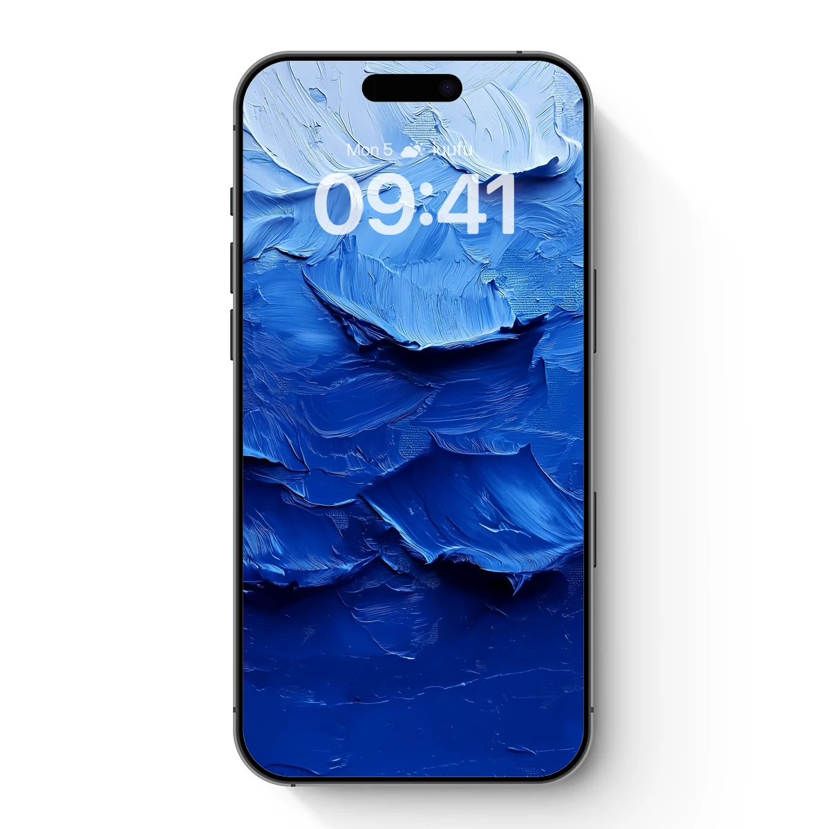 Blue Depth Symphony: Textured Canvas Elegance