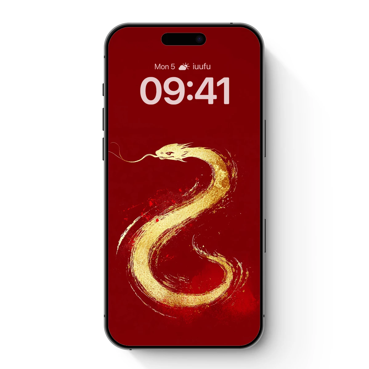 Golden Serpent on Crimson: Mythic Elegance Uncoiled