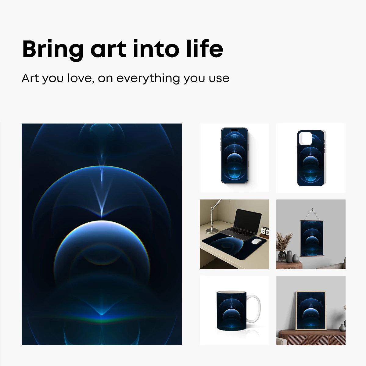 Ethereal Blue Spheres: A Symphony of Light and Shadow - Image 2