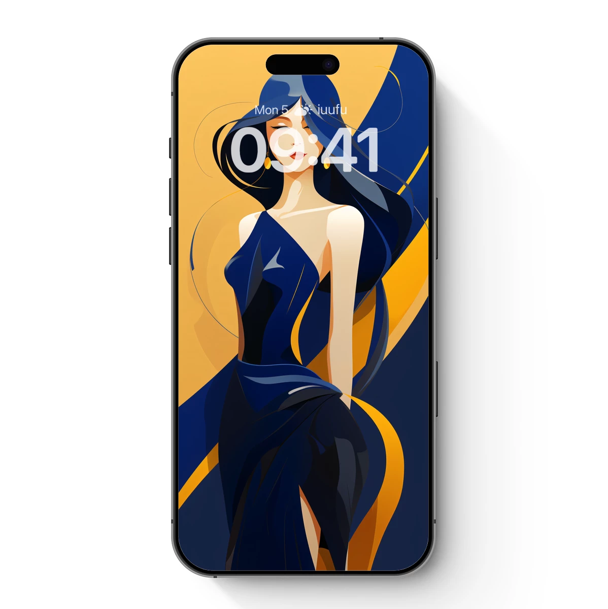 Elegant Muse in Midnight Blue