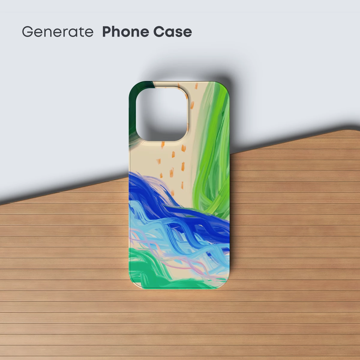 Abstract Flow: Blue and Green Brushstrokes Dance - Image 3