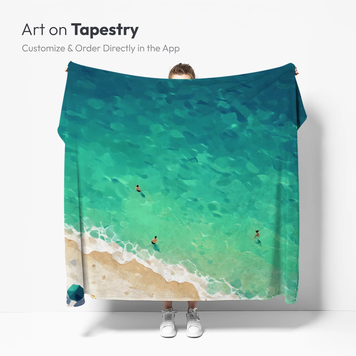 Aqua Serenity: Beachside Bliss in Digital Artistry - Image 5