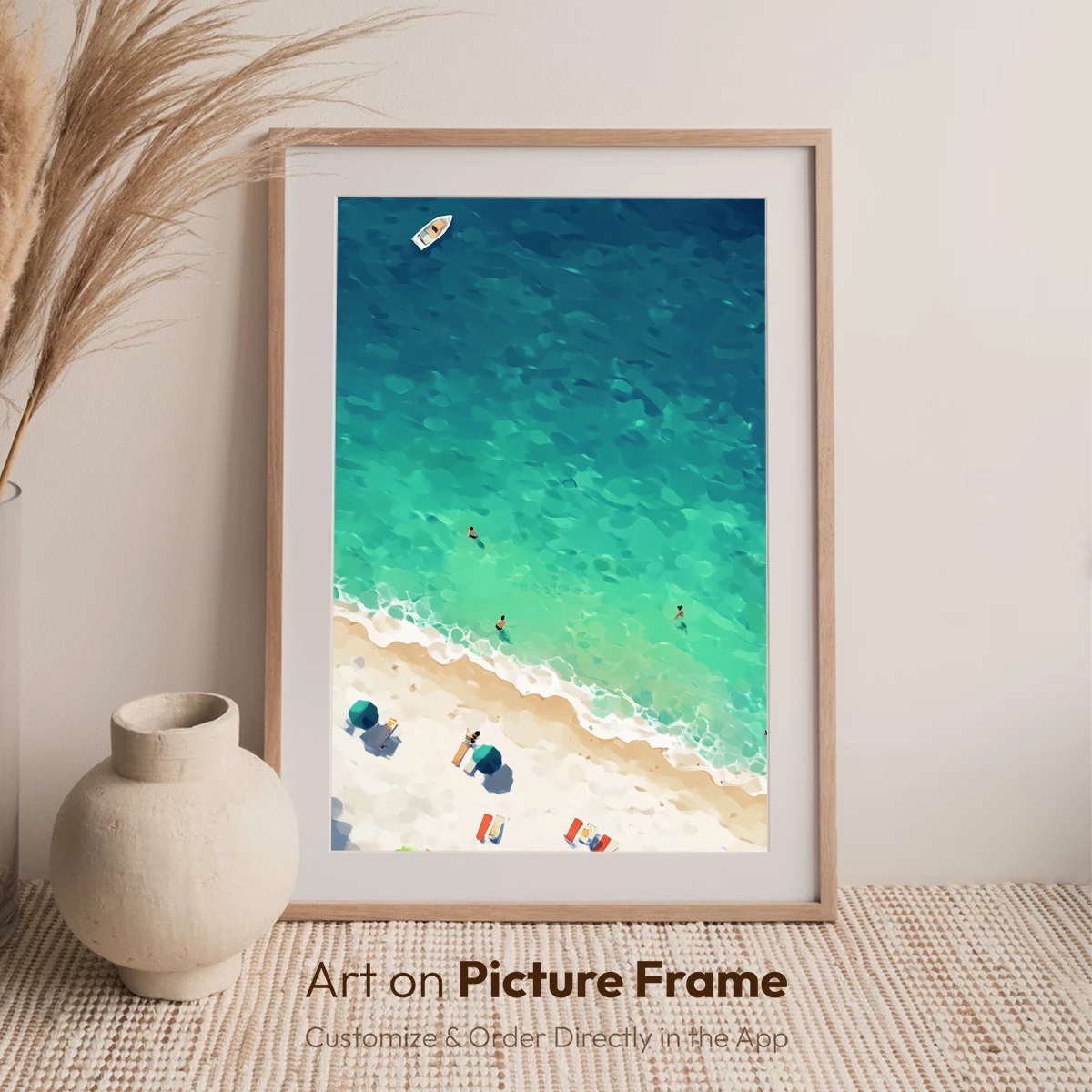 Aqua Serenity: Beachside Bliss in Digital Artistry - Image 7