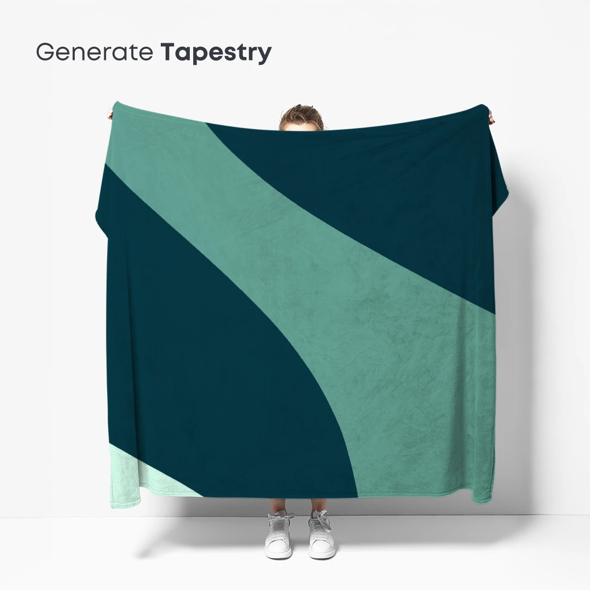 Abstract Teal Harmony: Geometric Flow - Image 5