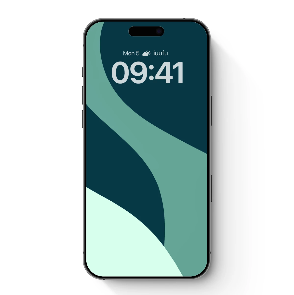 Abstract Teal Harmony: Geometric Flow