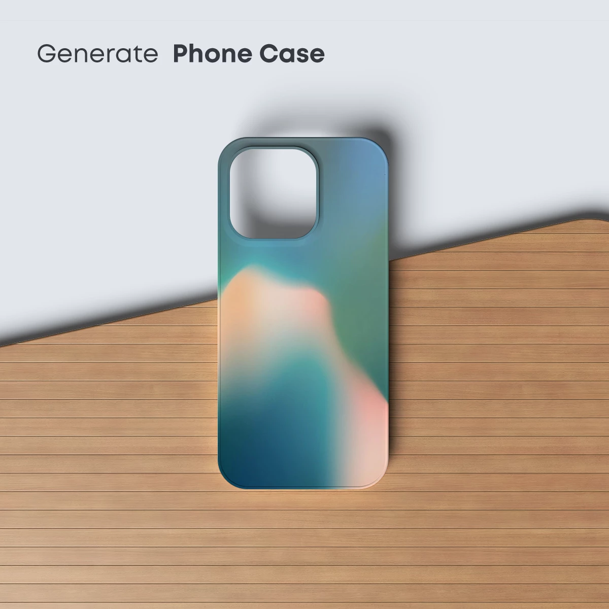 Abstract Teal and Peach Fusion - Image 3