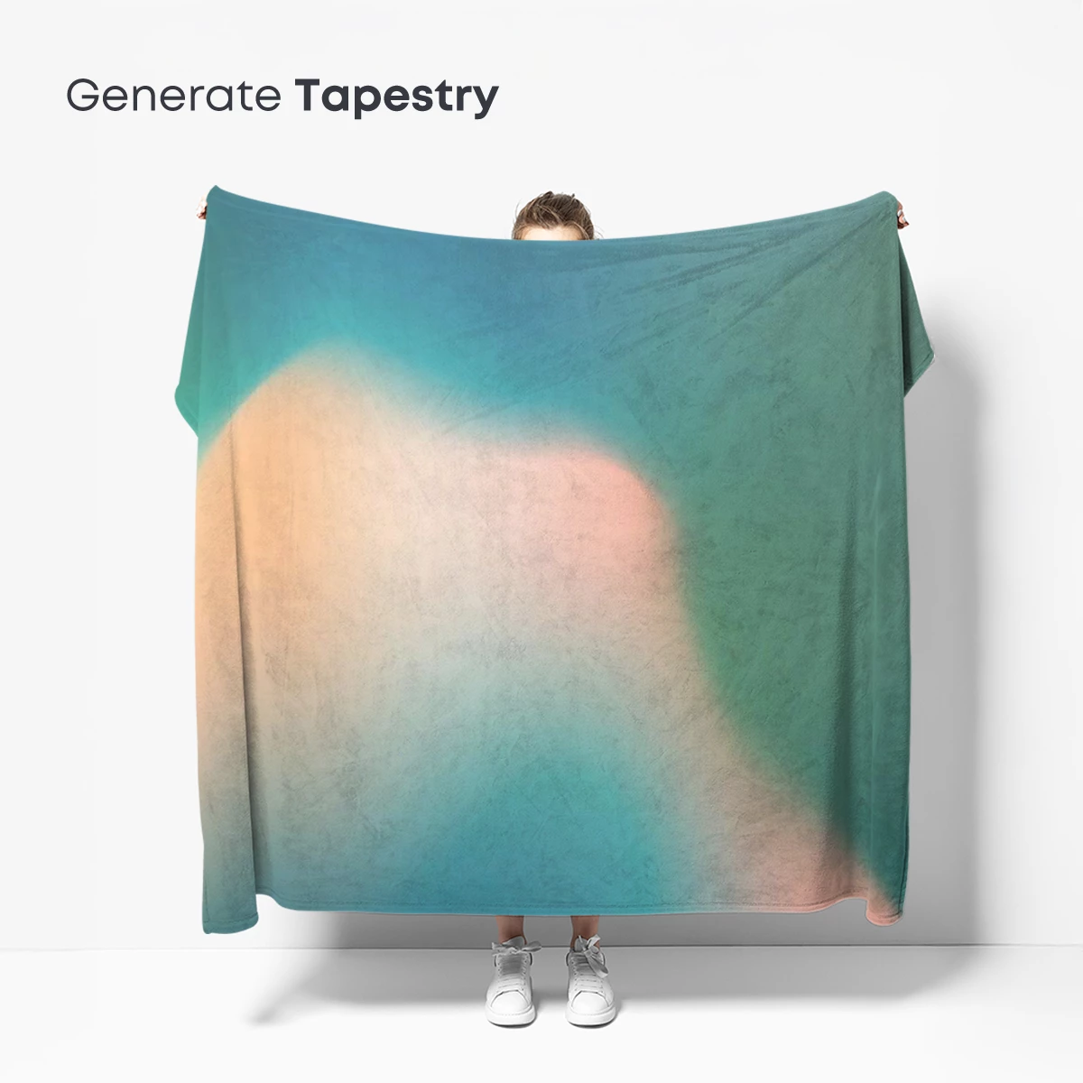 Abstract Teal and Peach Fusion - Image 5