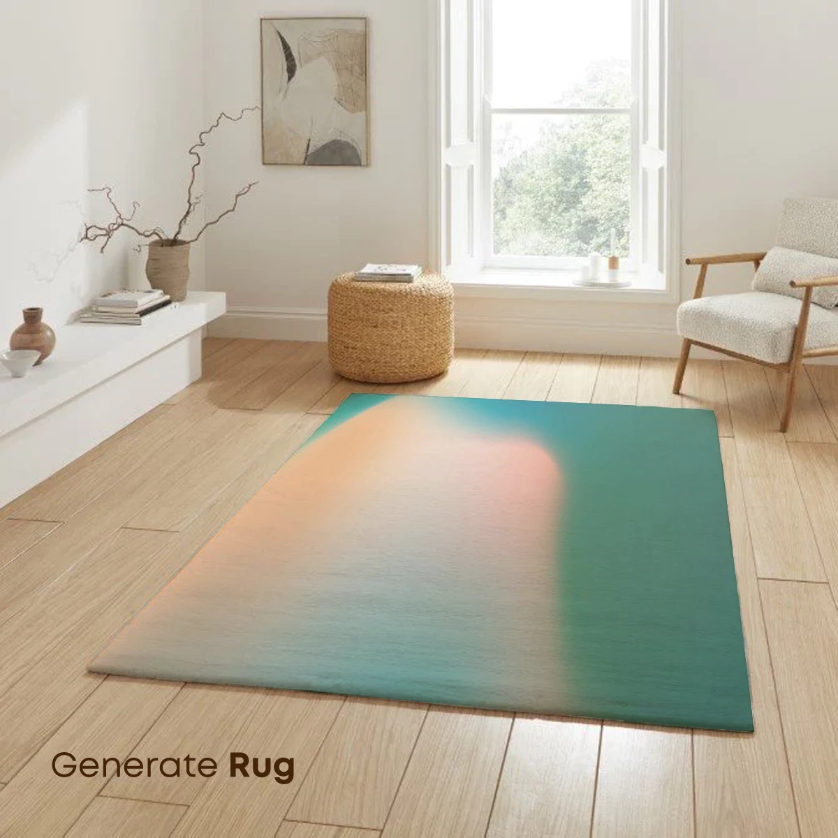 Abstract Teal and Peach Fusion - Image 6