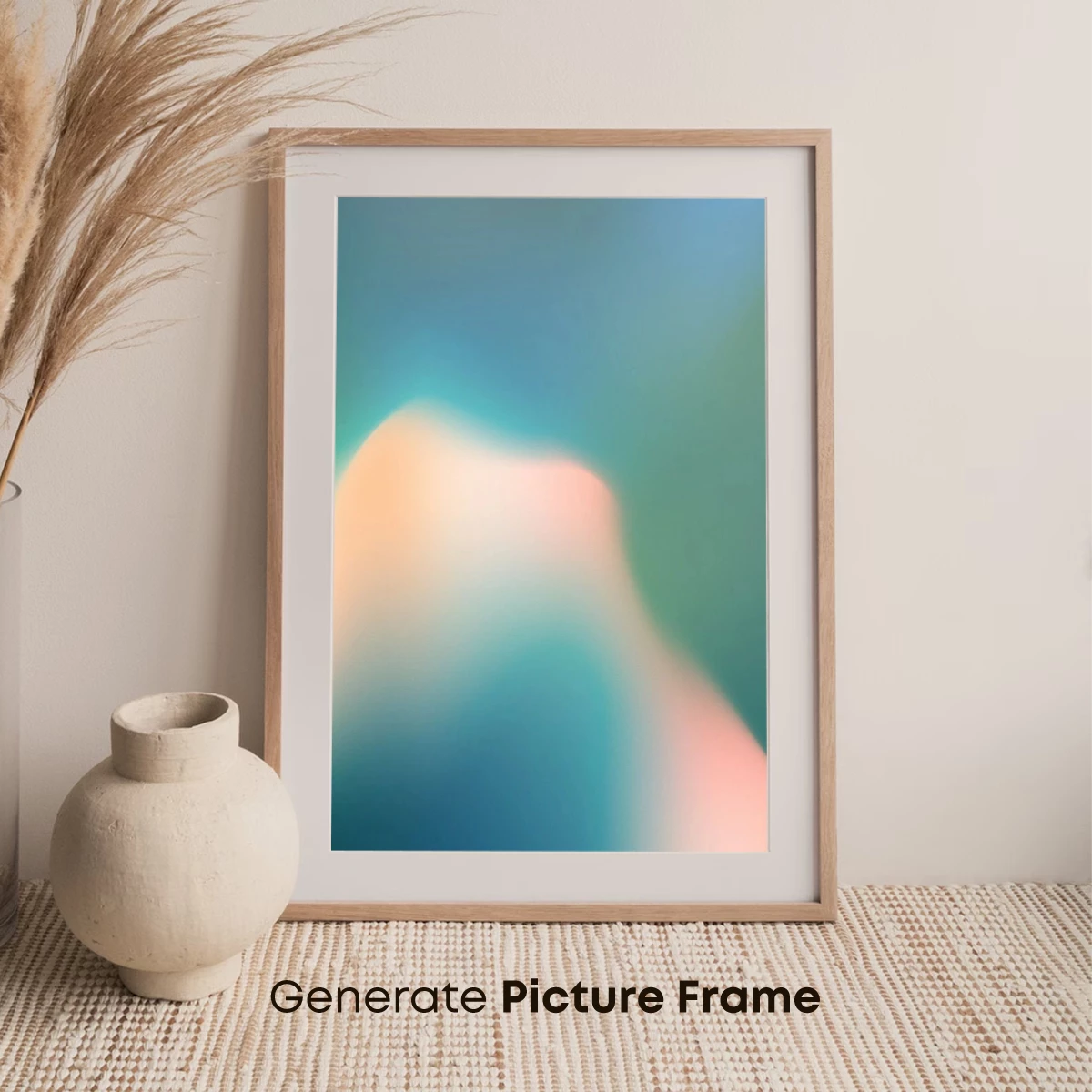 Abstract Teal and Peach Fusion - Image 7