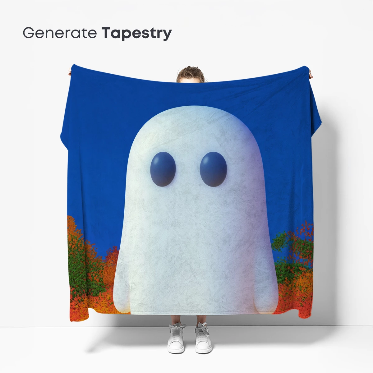 Cute Ghost in Autumn Wonderland - Image 5