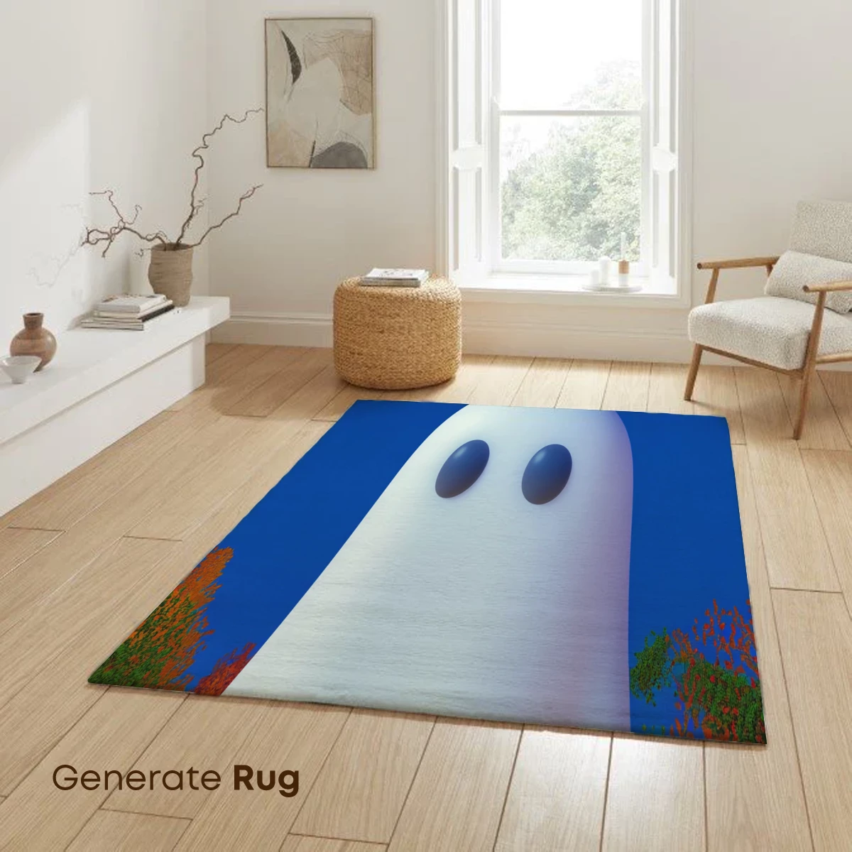 Cute Ghost in Autumn Wonderland - Image 6