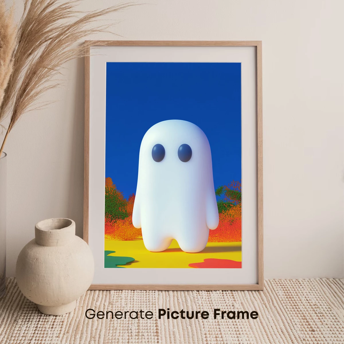 Cute Ghost in Autumn Wonderland - Image 7