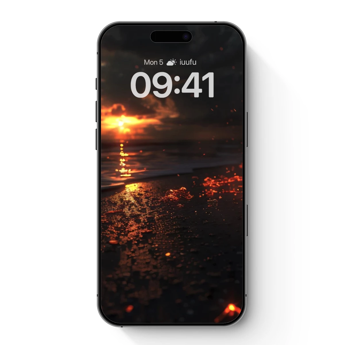 Ember Sunset: Ocean's Glowing Embrace