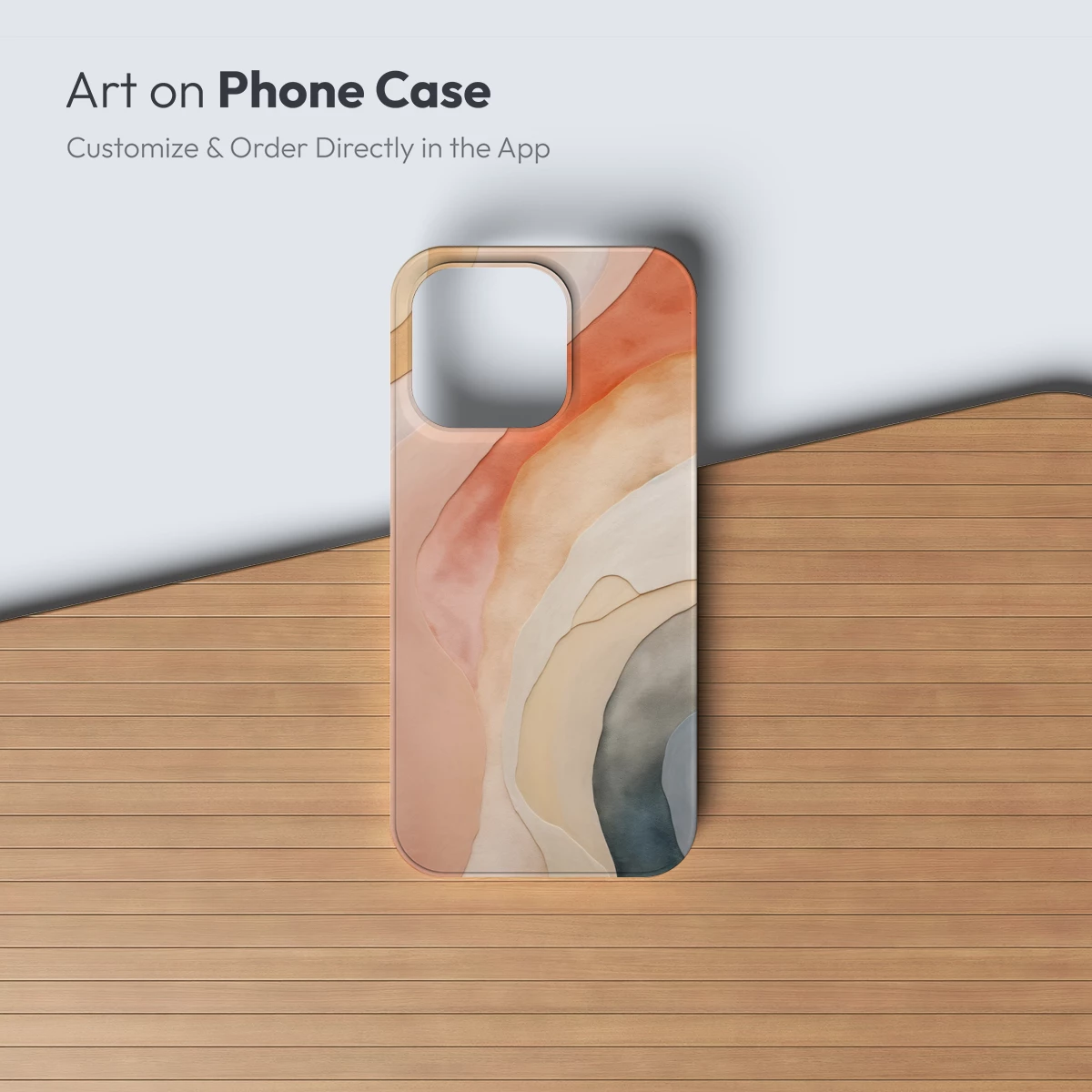 Abstract Terracotta Flow: Modern Watercolor Elegance - Image 3