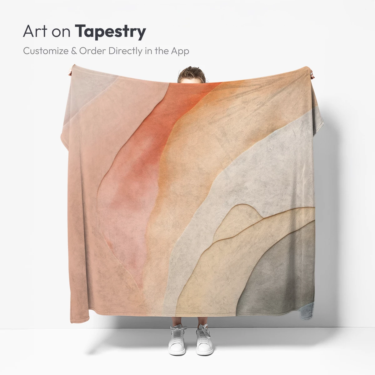 Abstract Terracotta Flow: Modern Watercolor Elegance - Image 5