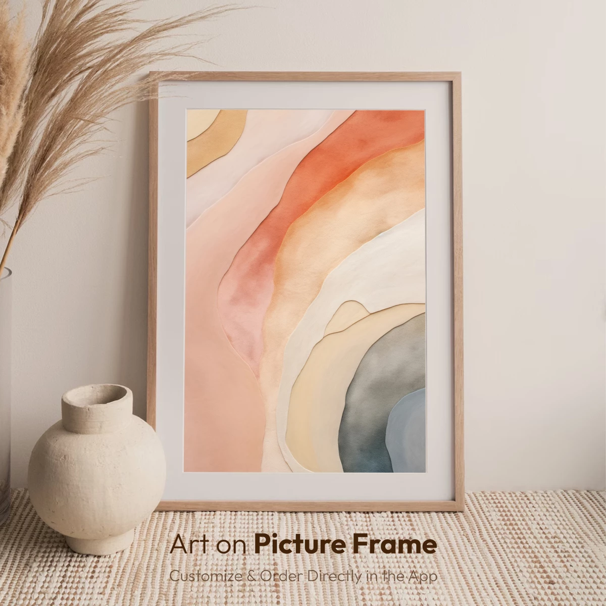 Abstract Terracotta Flow: Modern Watercolor Elegance - Image 7
