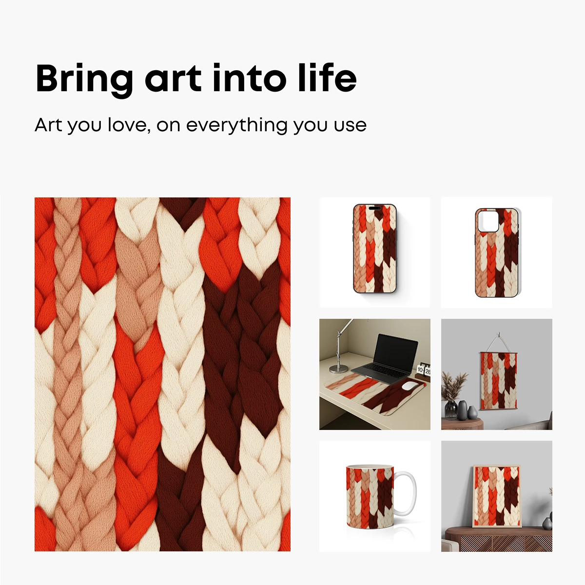 Interwoven Elegance: Braided Textures in Warm Tones - Image 2