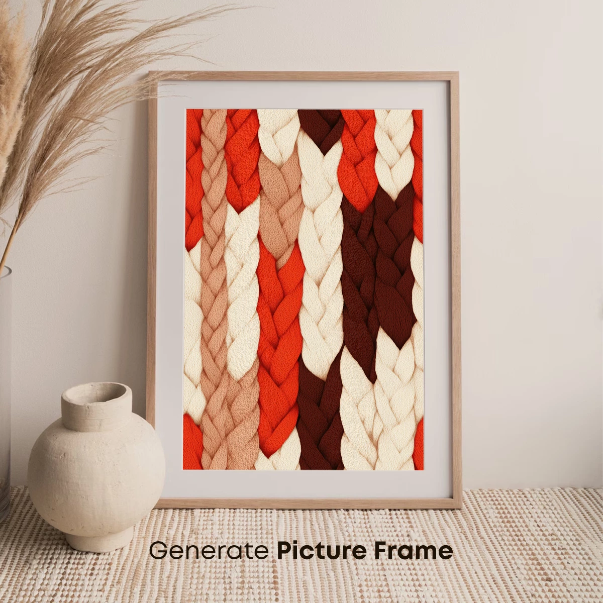 Interwoven Elegance: Braided Textures in Warm Tones - Image 7