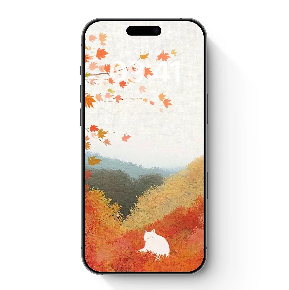 Autumn Whispers: Cat Amidst Falling Leaves