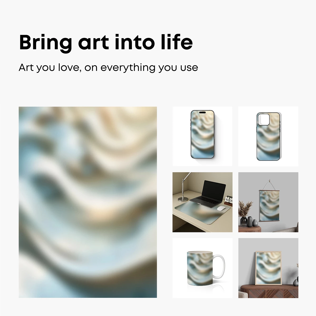 Ethereal Swirls in Pastel Hues - Image 2