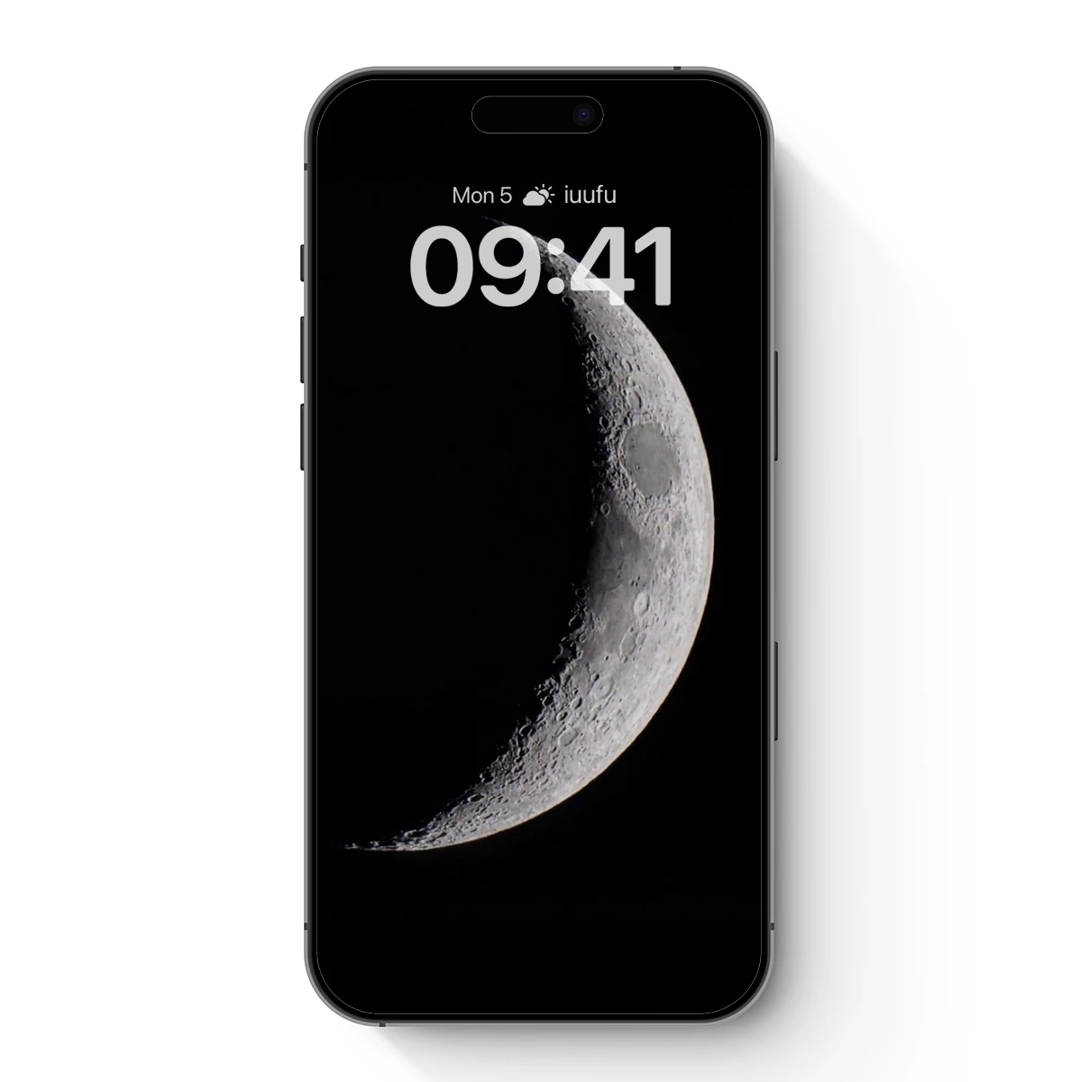 Crescent Moon's Cratered Elegance