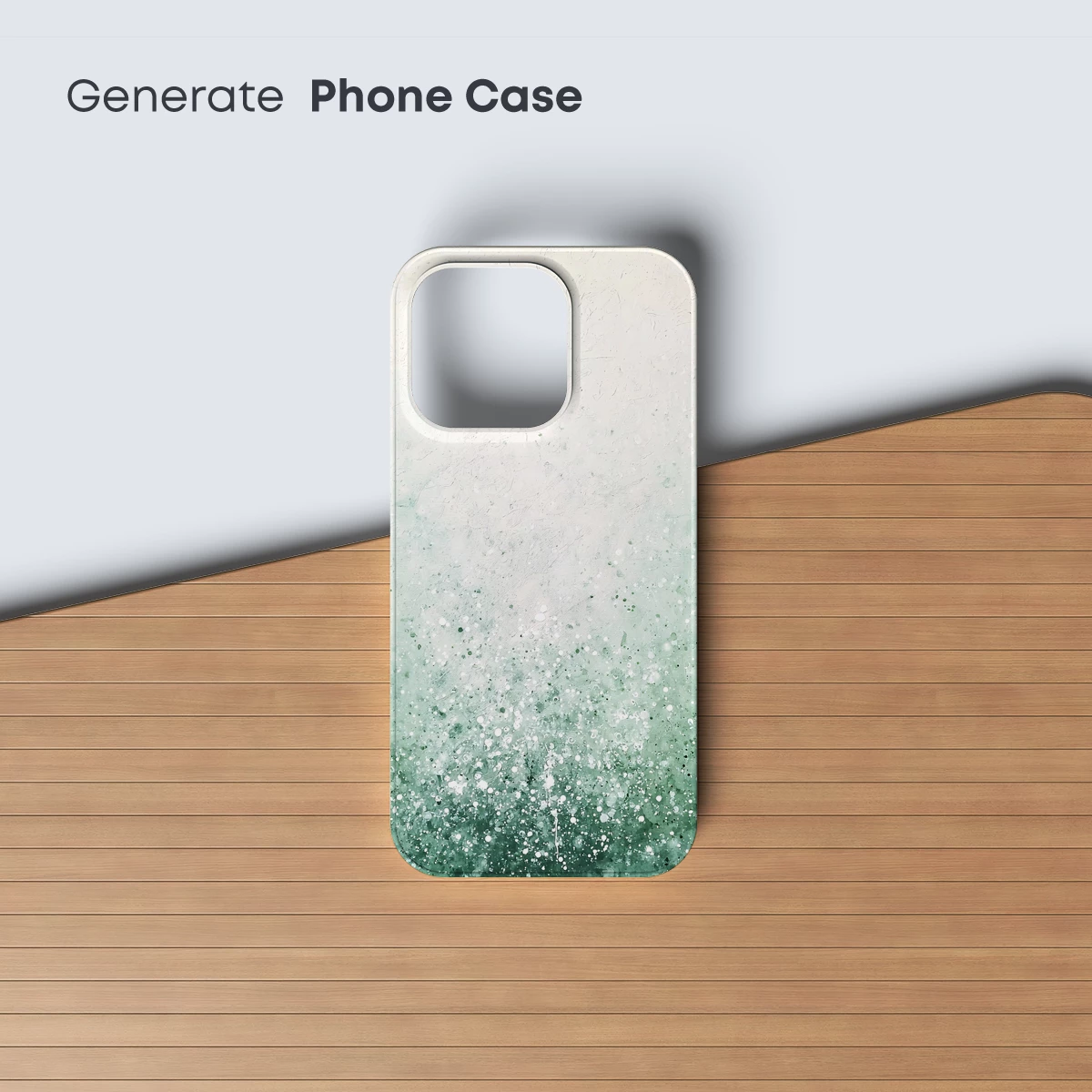 Aqua Serenity: Speckled Mist Abstract - Image 3