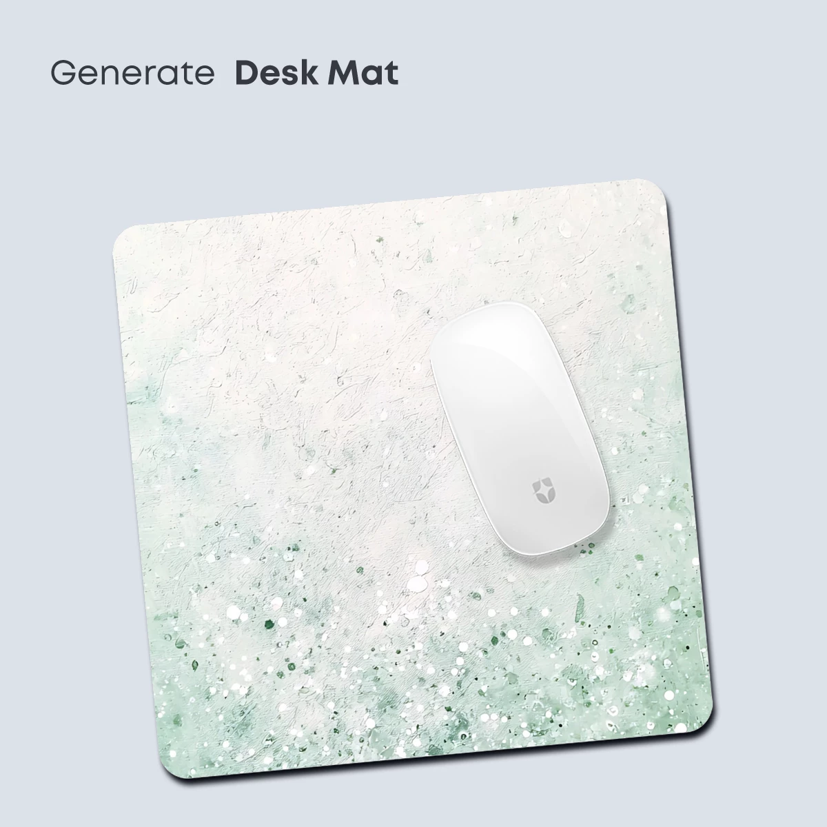 Aqua Serenity: Speckled Mist Abstract - Image 4