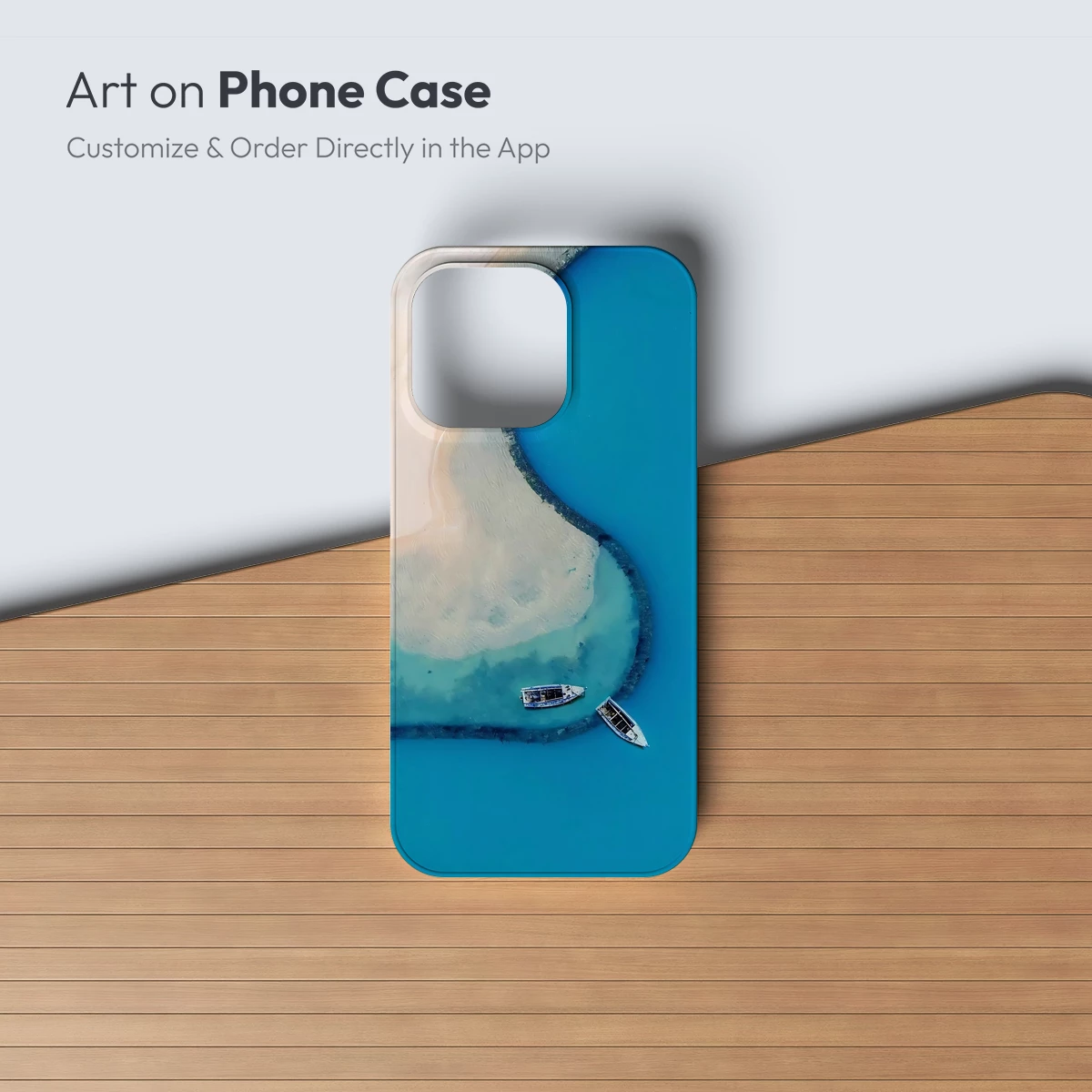 Aerial Serenity: Twin Boats at the Sandbar - Image 2