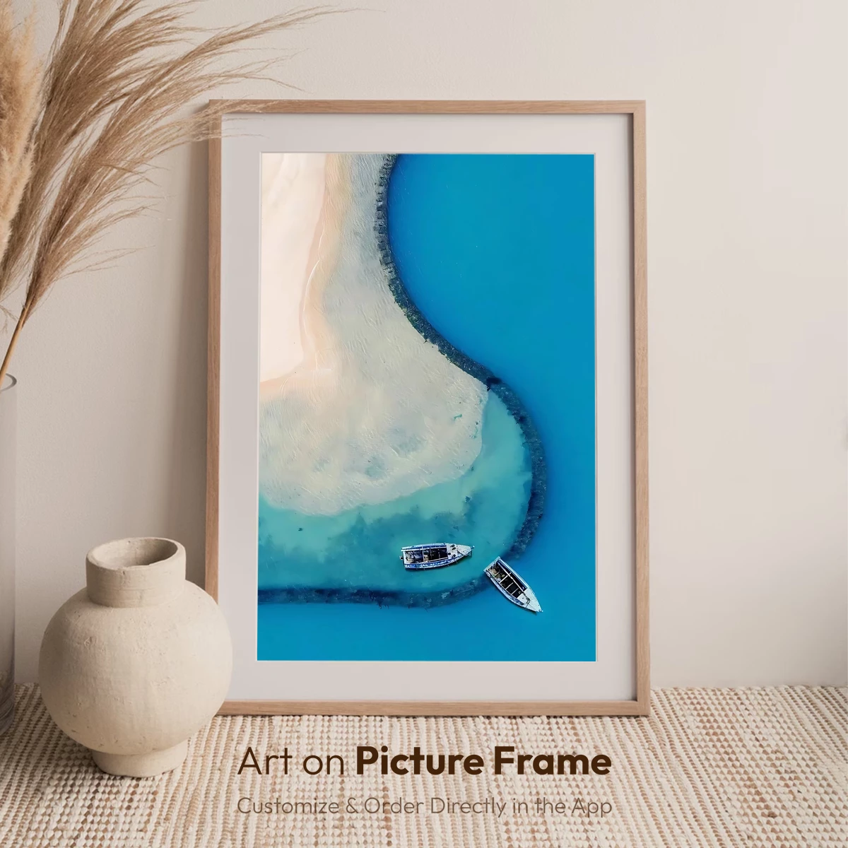 Aerial Serenity: Twin Boats at the Sandbar - Image 6