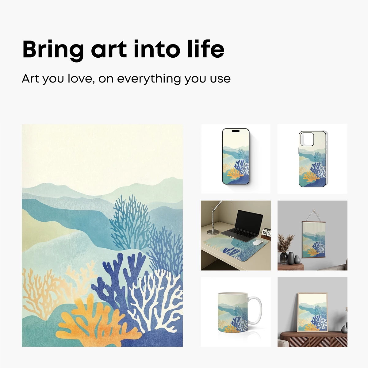 Coral Reef Symphony in Pastel Hues - Image 2