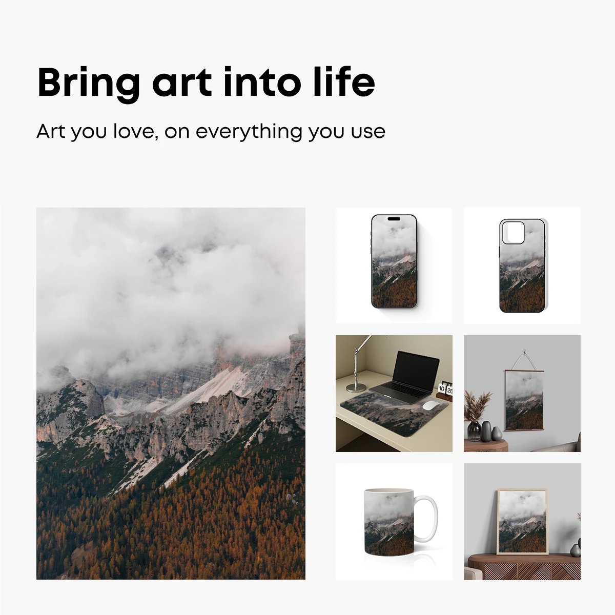 Cloud-Kissed Mountain Majesty - Image 2