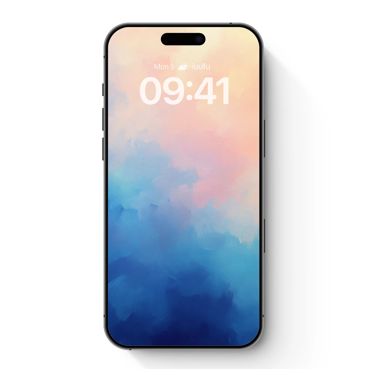 Abstract Dawn: Brushstroke Symphony in Blue and Gold