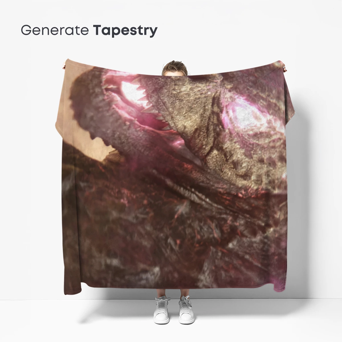 Ferocious Dragon's Roar: Mythic Beast in Crimson Light - Image 5