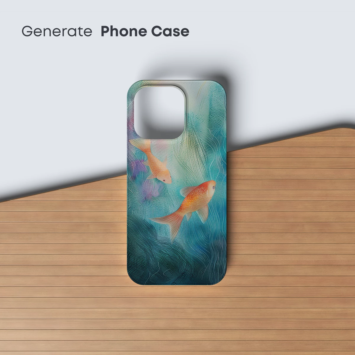 Aquatic Elegance: Golden Fish in Ethereal Waters - Image 3