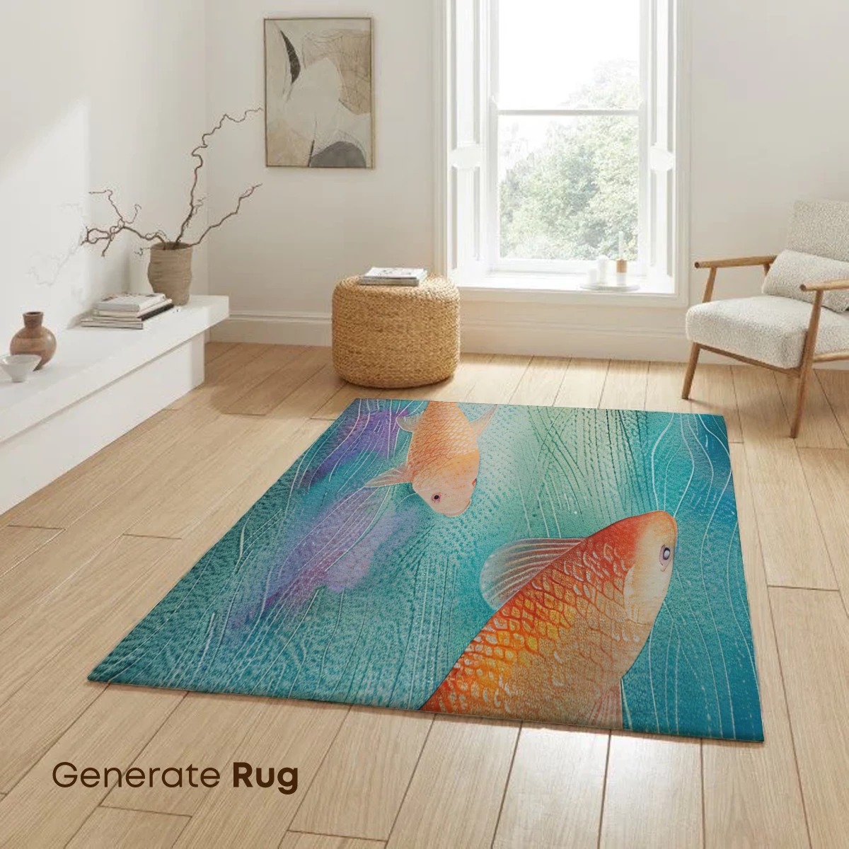 Aquatic Elegance: Golden Fish in Ethereal Waters - Image 6