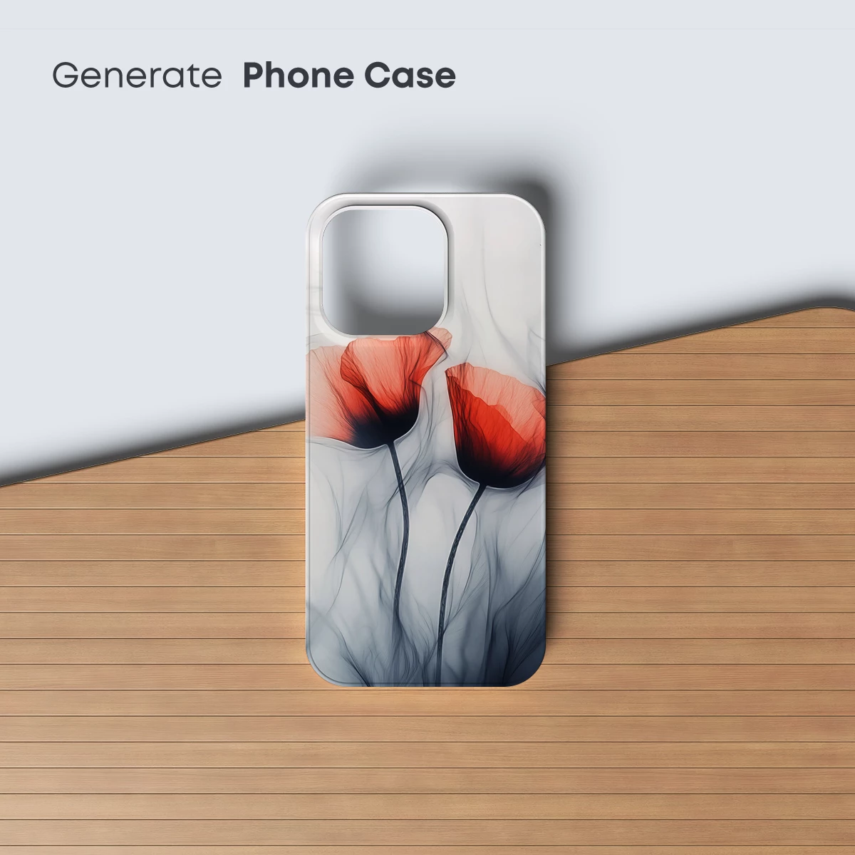 Ethereal Poppy Whispers: Smoke-Tinted Floral Art - Image 3