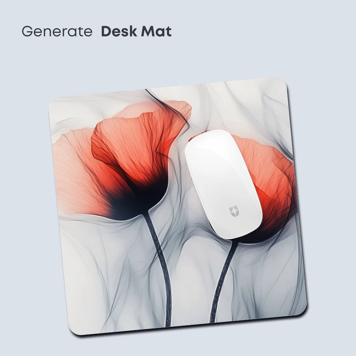 Ethereal Poppy Whispers: Smoke-Tinted Floral Art - Image 4