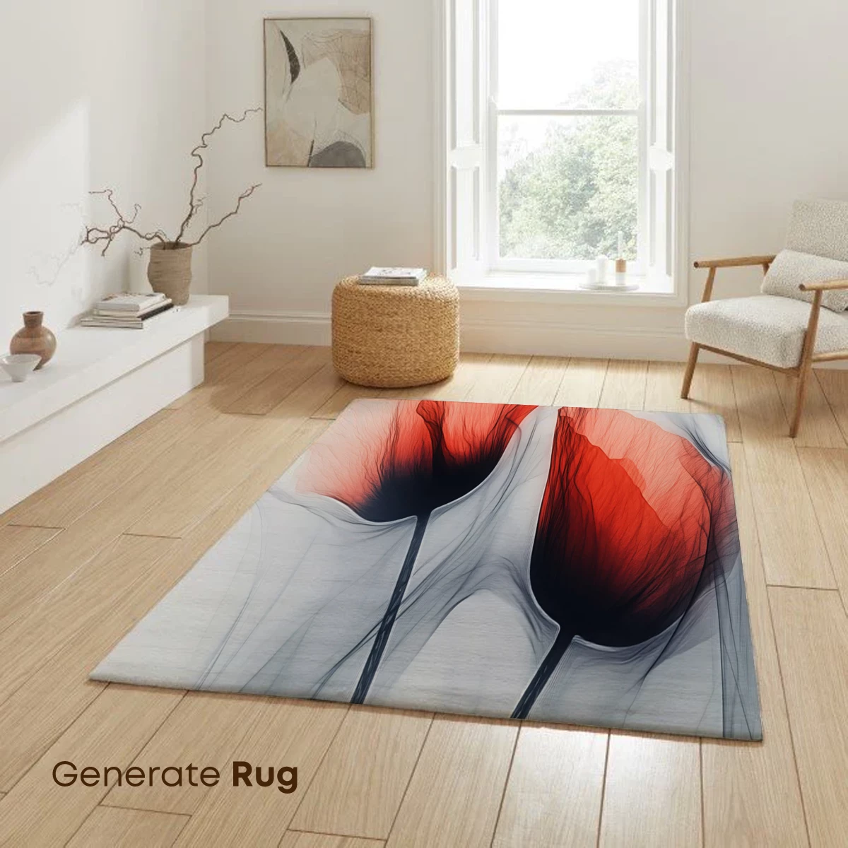 Ethereal Poppy Whispers: Smoke-Tinted Floral Art - Image 6