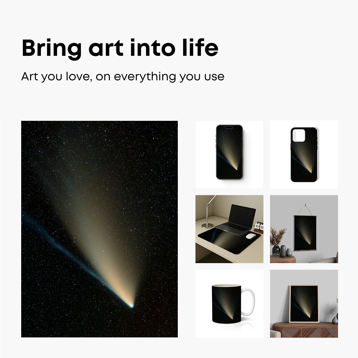 Celestial Comet: A Dance of Light and Shadow