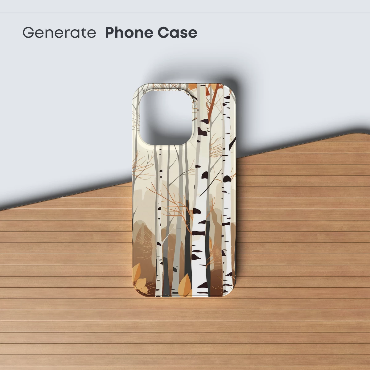 Autumn Birch Forest: Minimalist Nature Art - Image 3