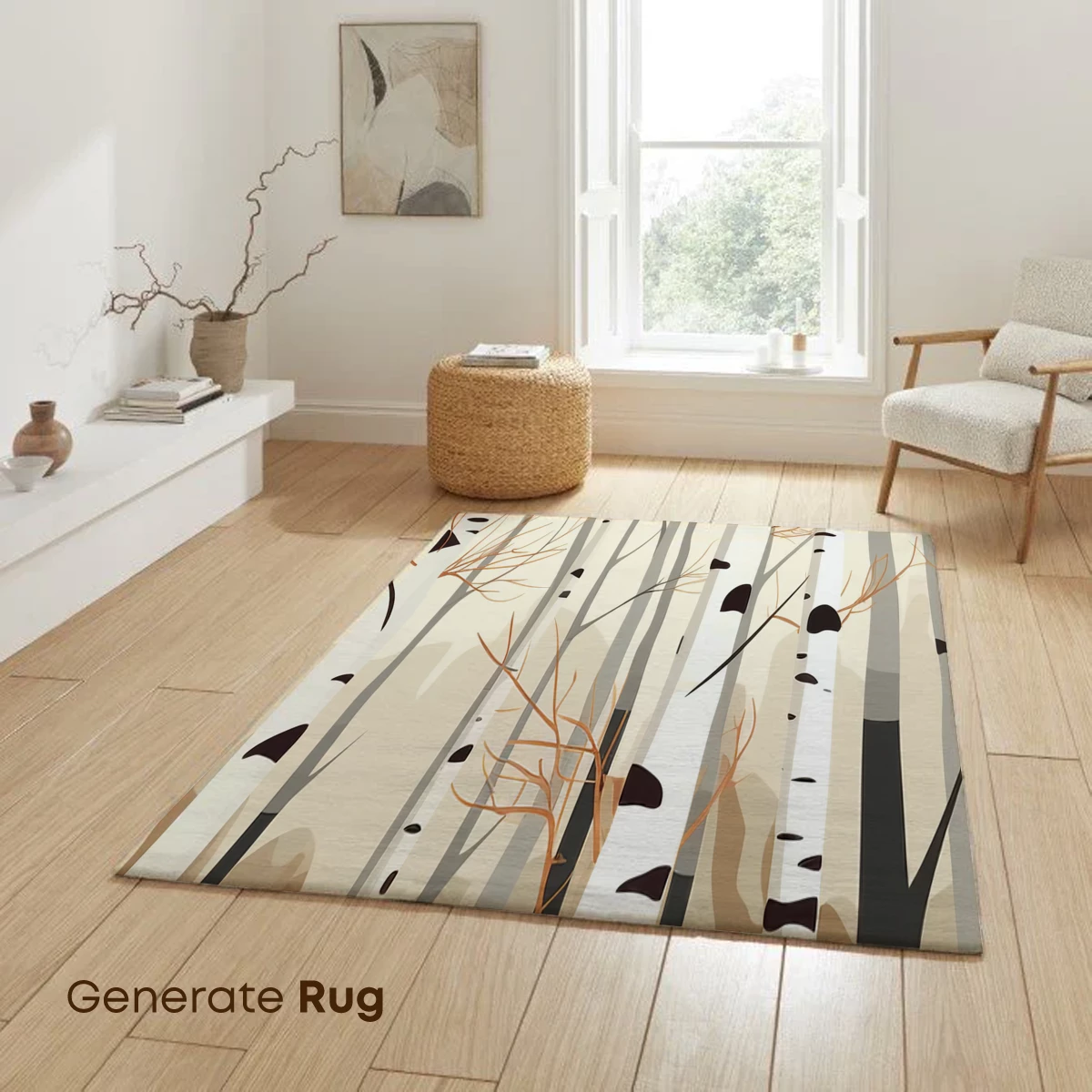 Autumn Birch Forest: Minimalist Nature Art - Image 6