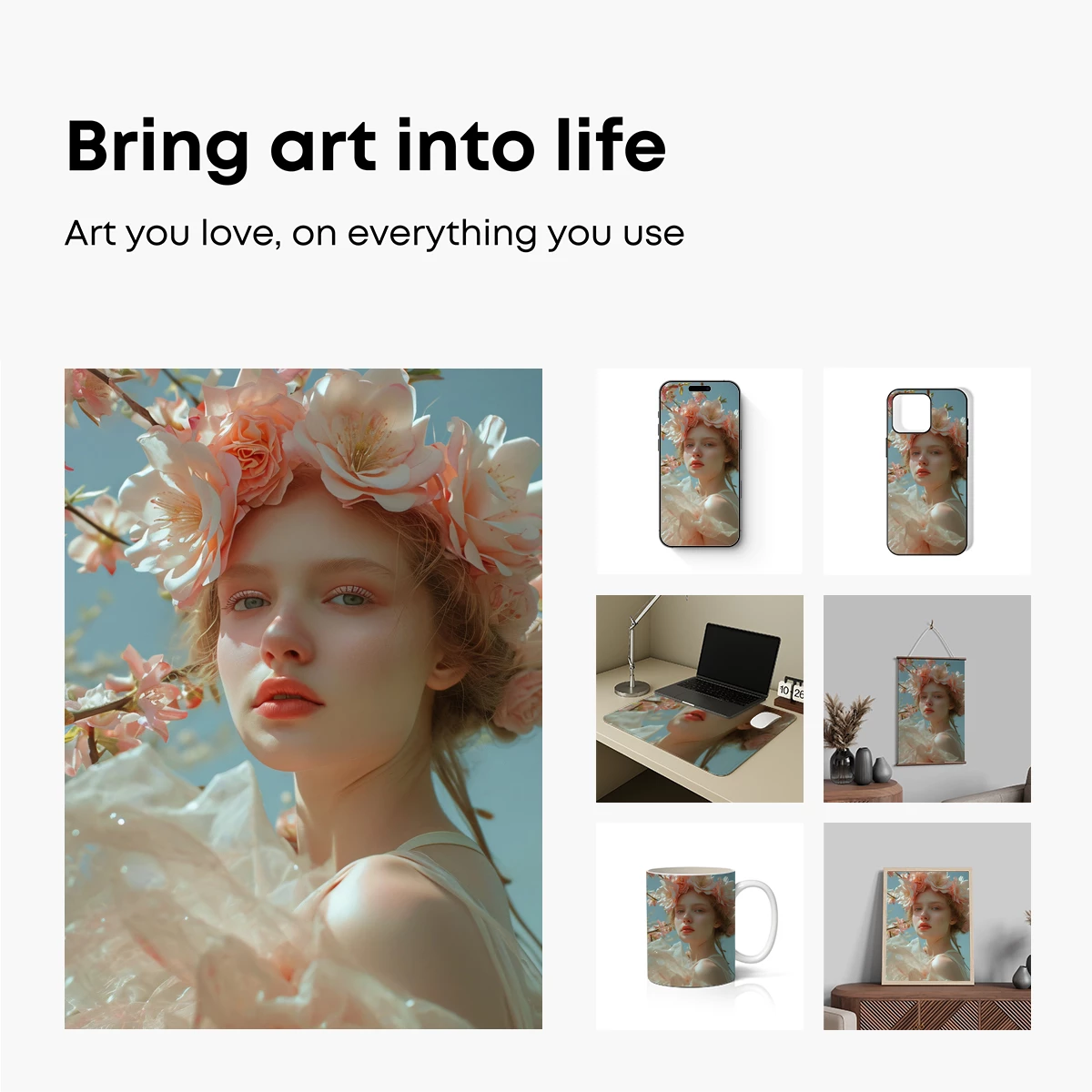 Blossom Crown: Ethereal Beauty in Pastel Harmony - Image 2