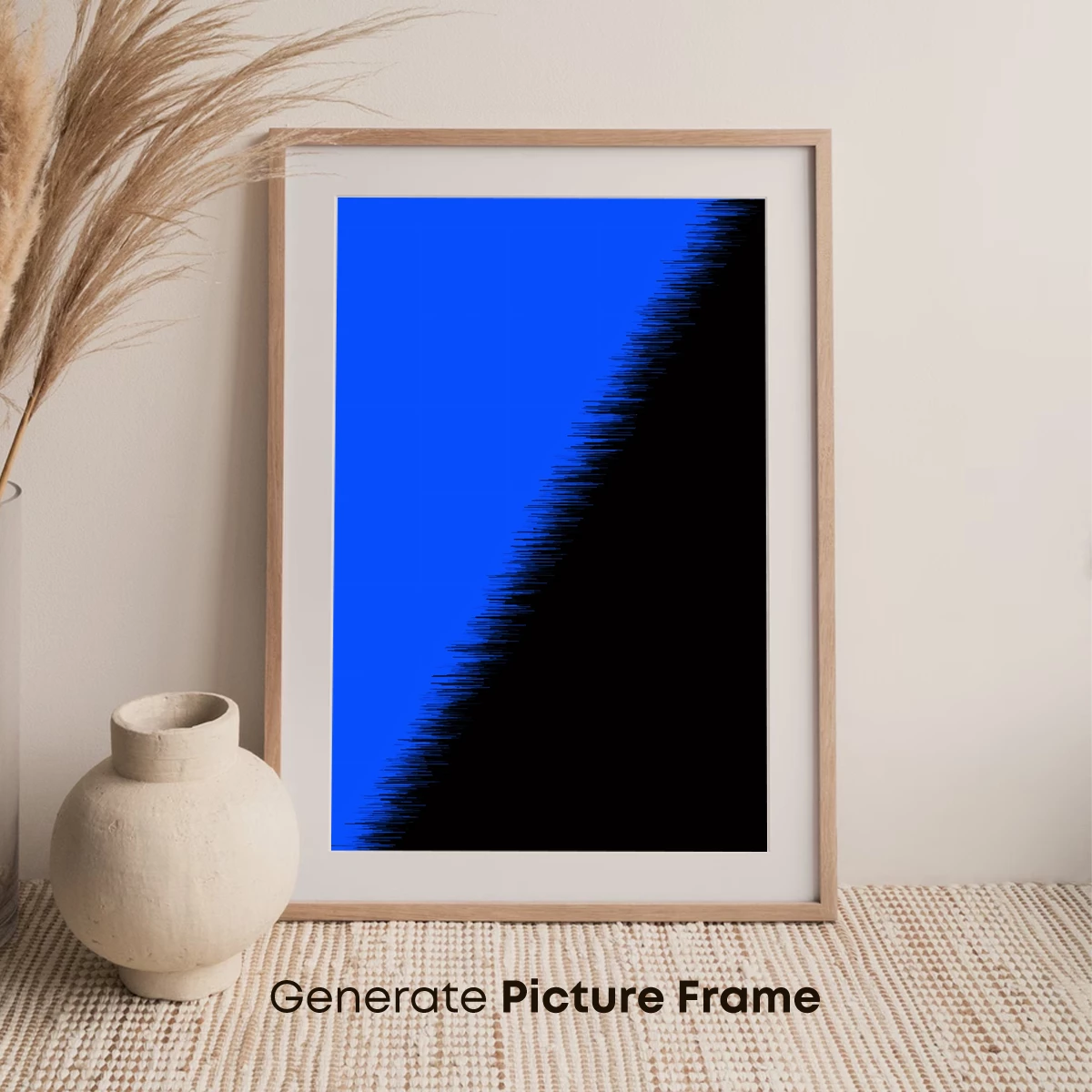 Fractal Divide: Blue and Black Abstract Edge - Image 7