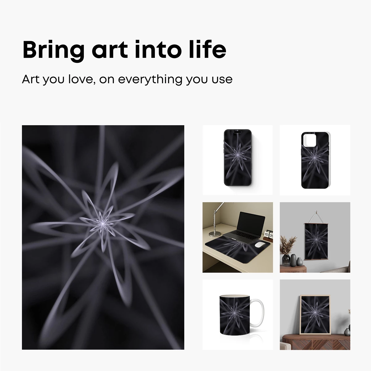 Monochrome Starburst: Radiant Symmetry in Shadows - Image 2