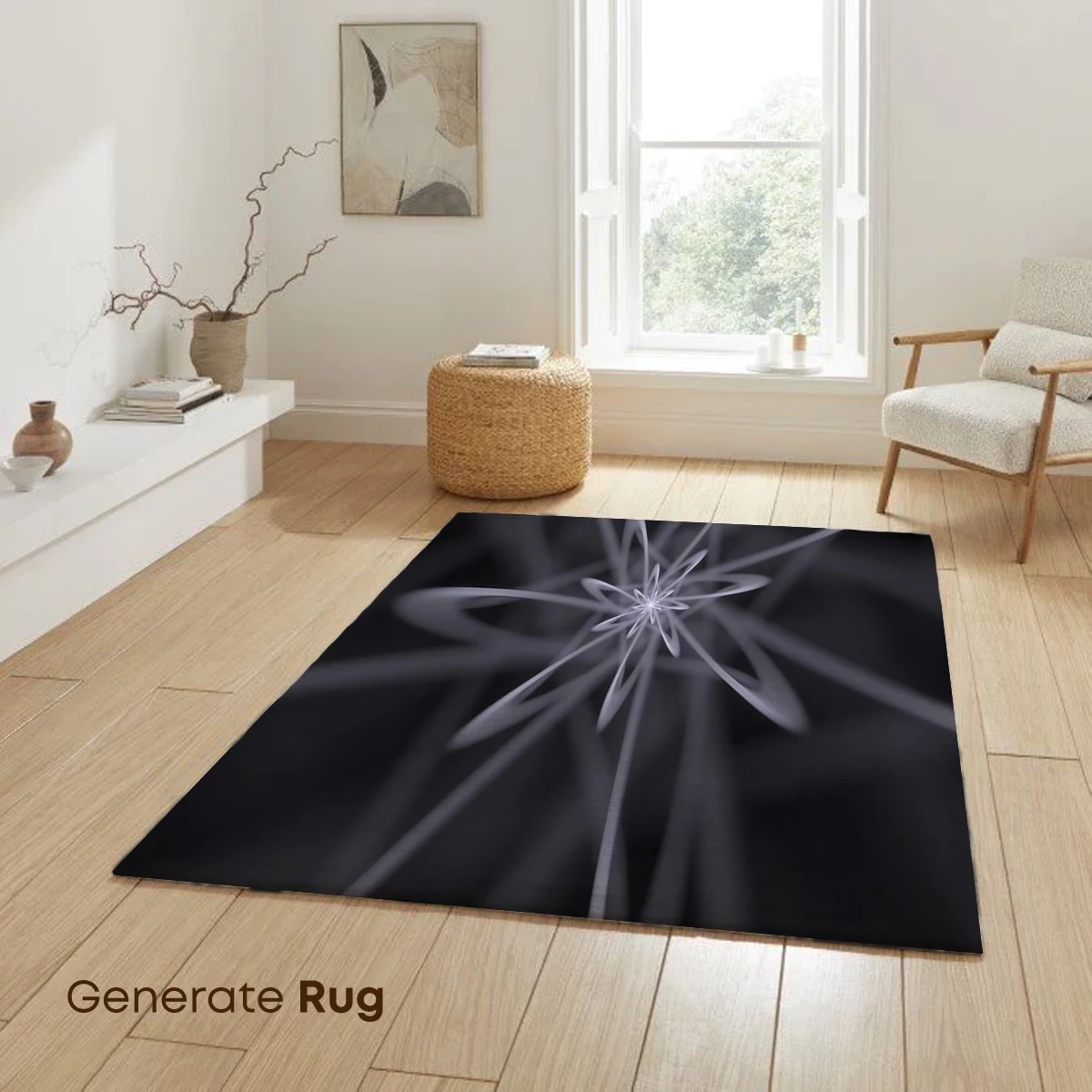 Monochrome Starburst: Radiant Symmetry in Shadows - Image 6