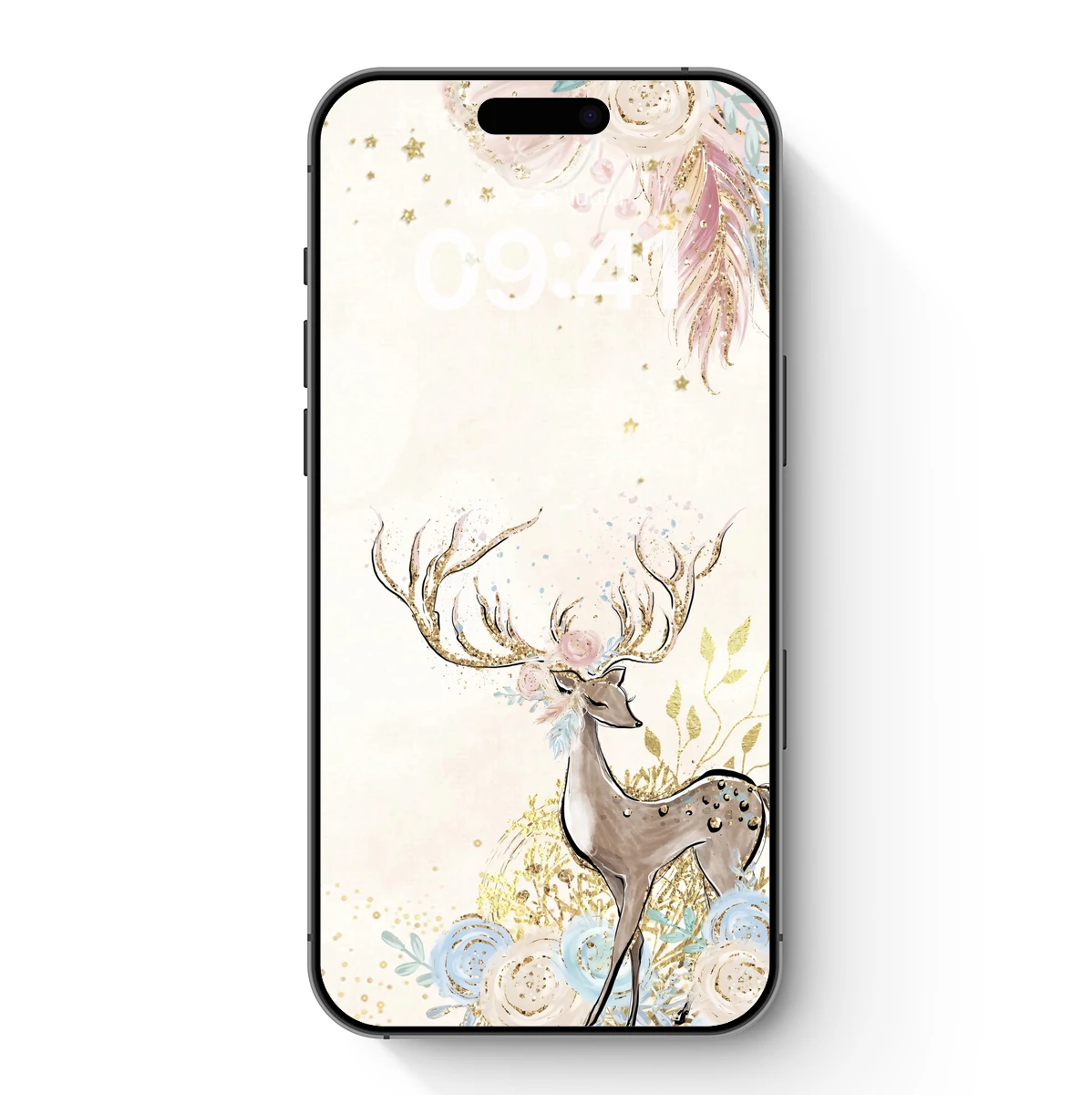 Enchanted Deer in Floral Fantasy