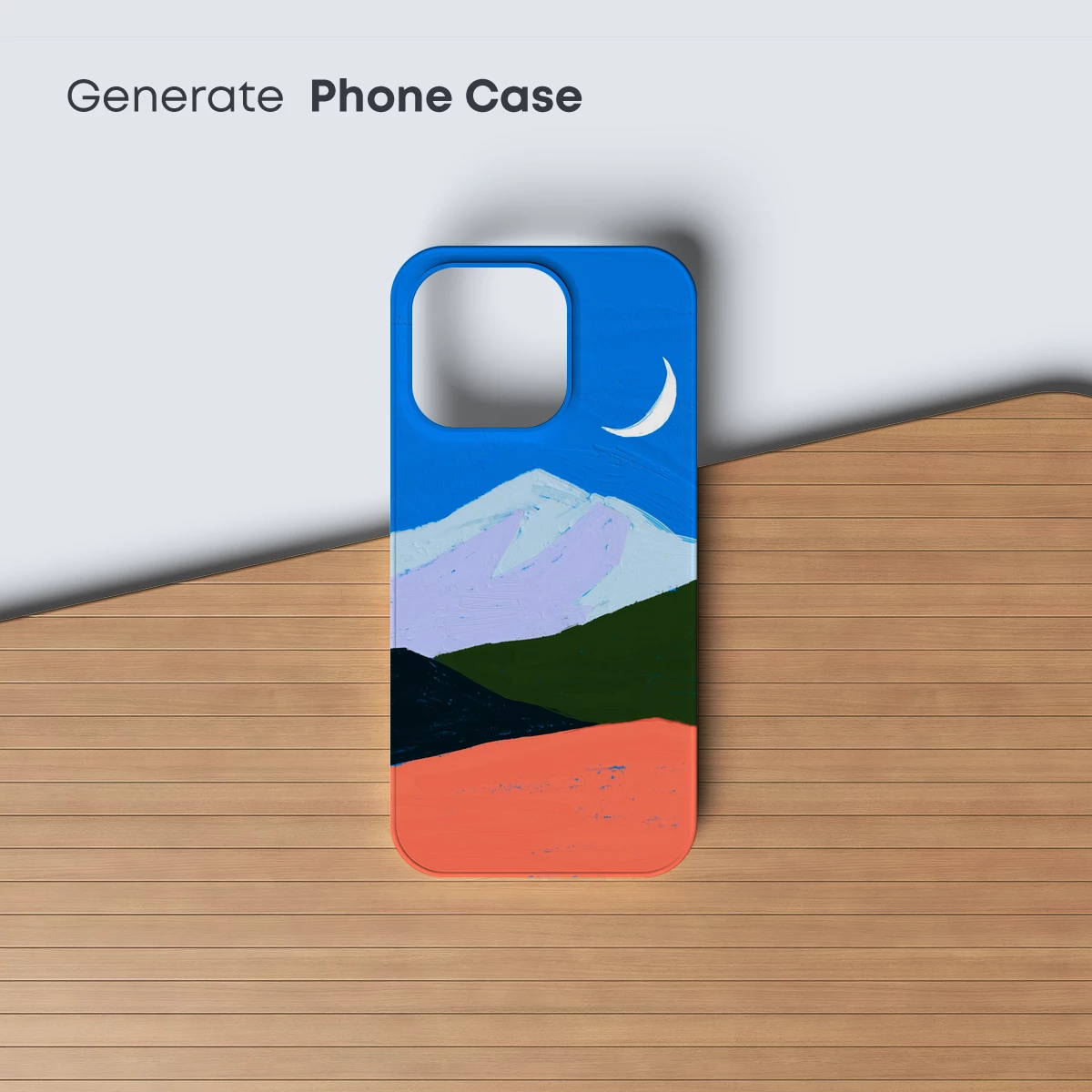 Crescent Moon Over Abstract Peaks - Image 3