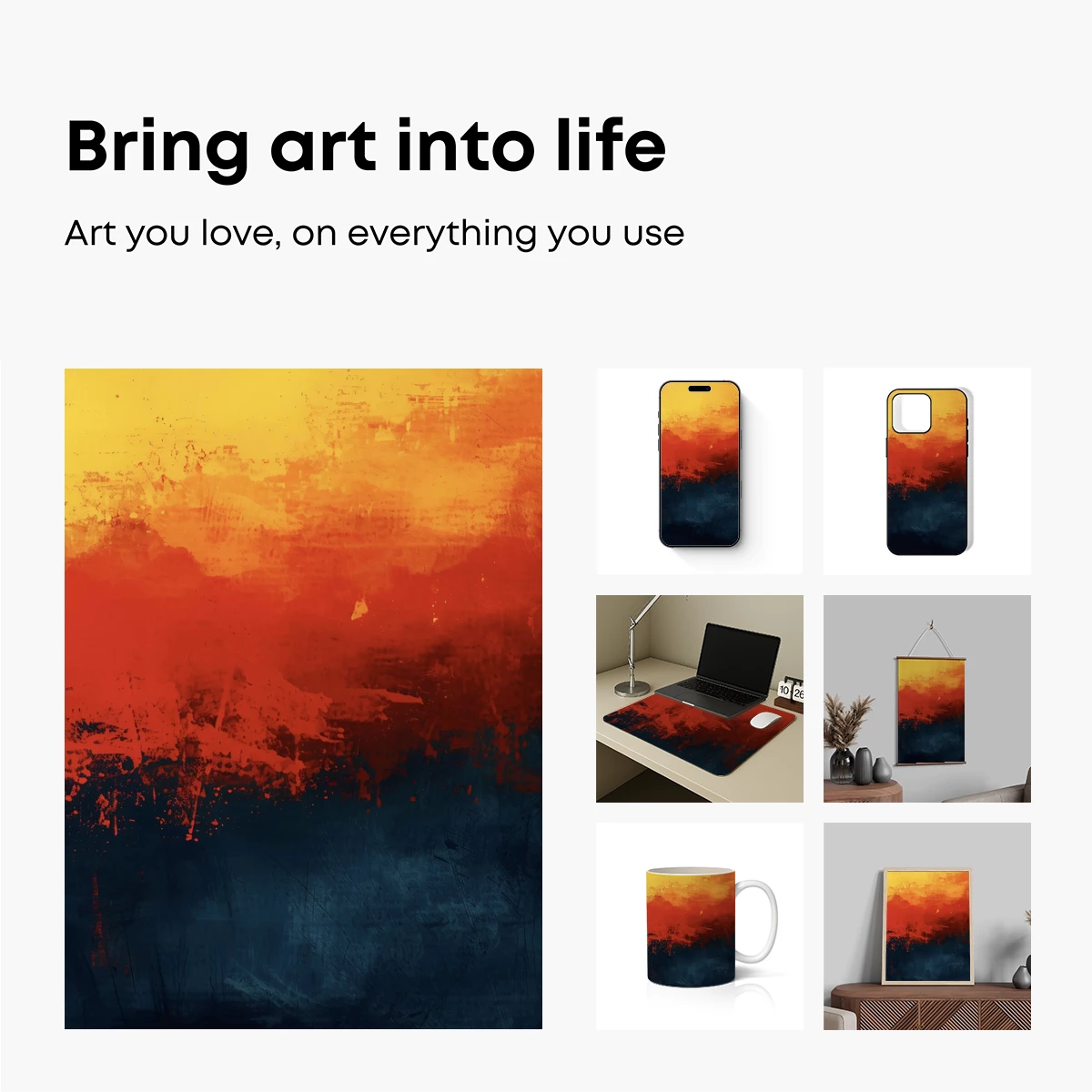 Fiery Sunset Over Midnight Sea - Image 2