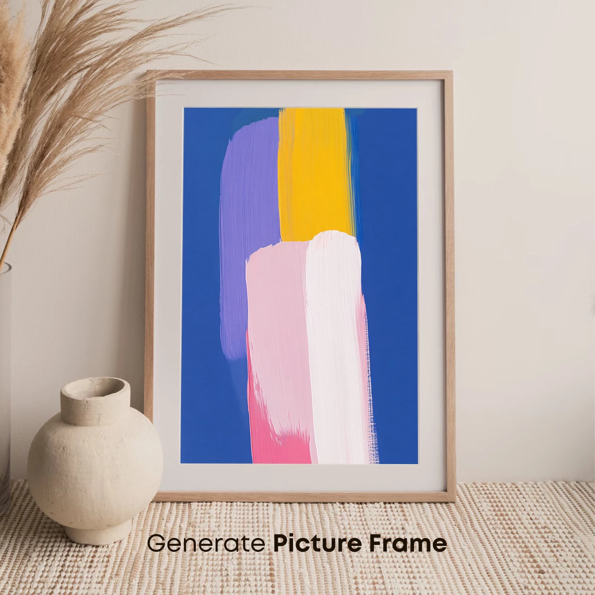 Abstract Brushstroke Symphony in Blue - Image 7